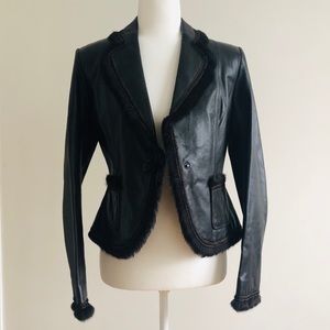 Black Leather Jacket  | Size 4 | Bianca Nygard